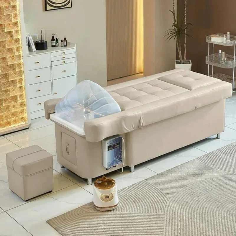 2025 Multifunctional Living Room Bed - Backrest Lift Foot Massage Shampoo Chair Function Comfortable Home Salon Furniture