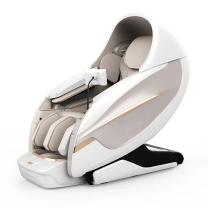OSKOR 4D Zero Gravity Massagesessel Ganzkörperkabine mit Schlafhaube – Shiatsu-Massagesessel mit Wärme-Körperscan-SL-Schiene