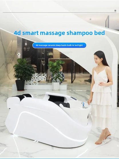 Automatic Massage Shampoo Bed Professional Salon Shampoo Chair Luxury Backwash Unit Hair Washing Station for Beauty Barber Shop