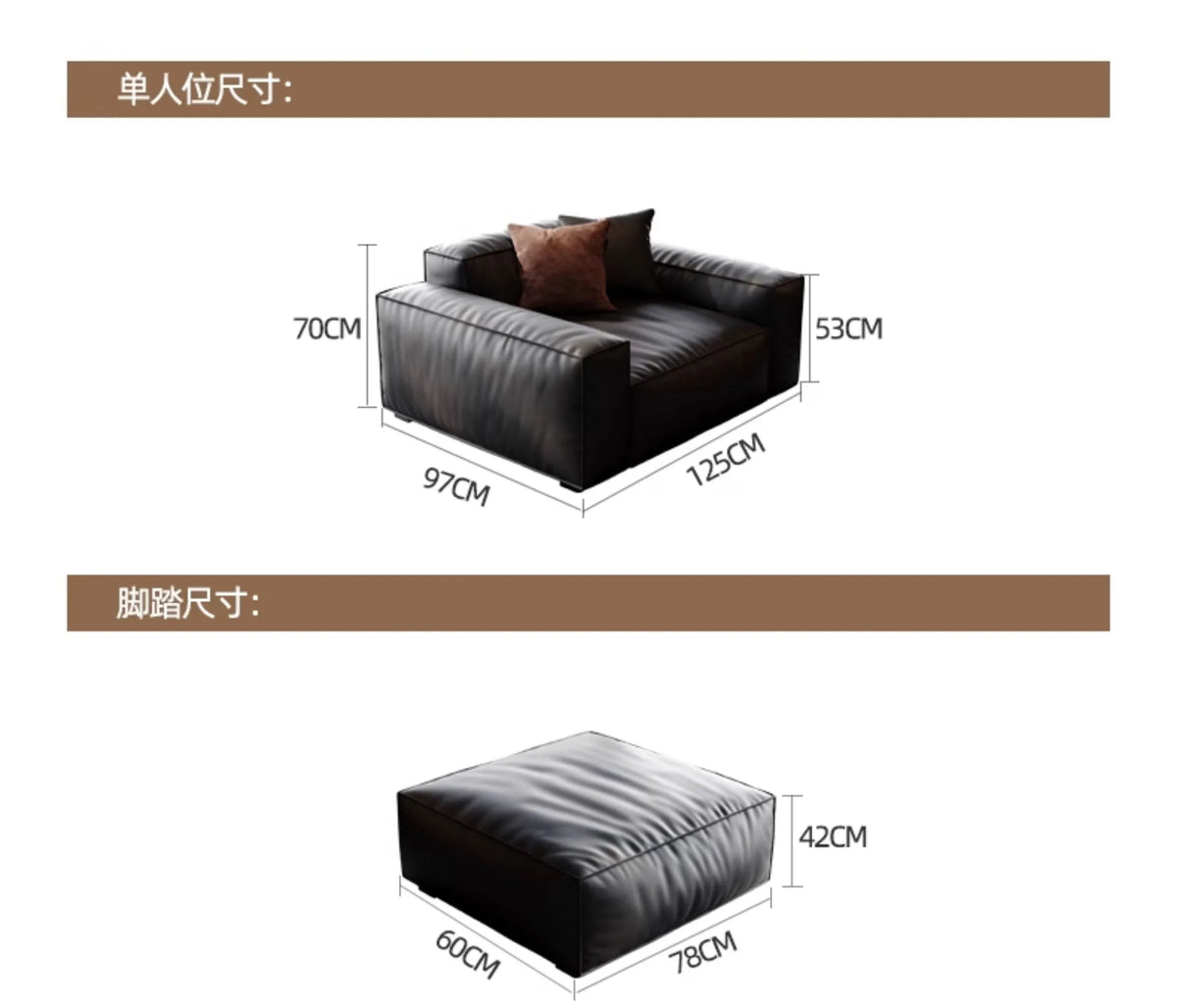 Family Italian Living Room Sofas Genuine Leather Sectional Apartment Relaxing Sofa Elegant Comfortable Muebles Home Furniture