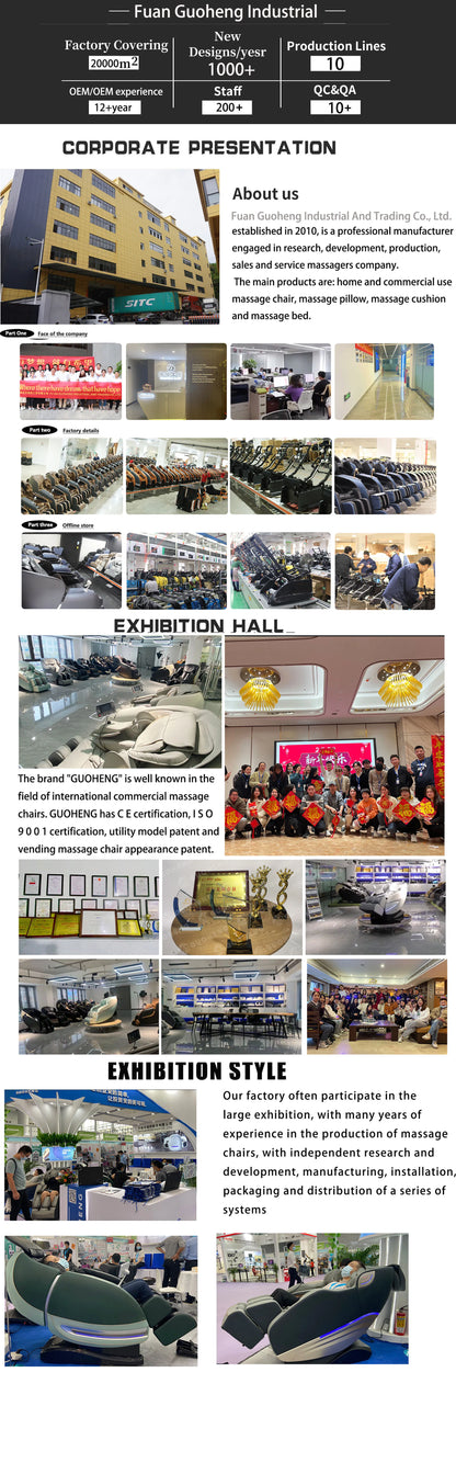Elektrisches Fußroller-Massagegerät für Massagesessel, Touch-Liege, Ganzkörper-4D-Zero-Gravity-Massagesessel mit Heizfunktion