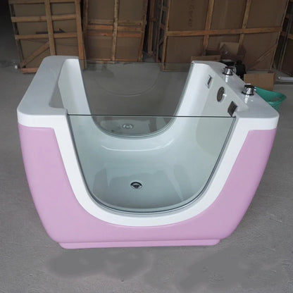 Tragbare Hydromassage-Whirlpool-Badewanne aus Acryl für Babys und Kinder NS806