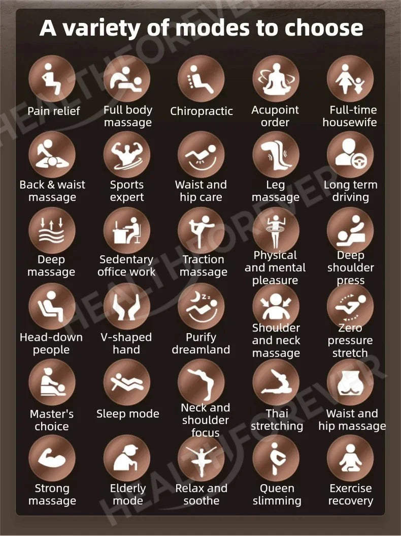 6D+6D Dual 6-Kopf-Massagesessel SL Track Wärmetherapie KI-Sprachsteuerung Thai-Stretch-Massagesessel 4D Zero Gravity Gesundheits-Scan