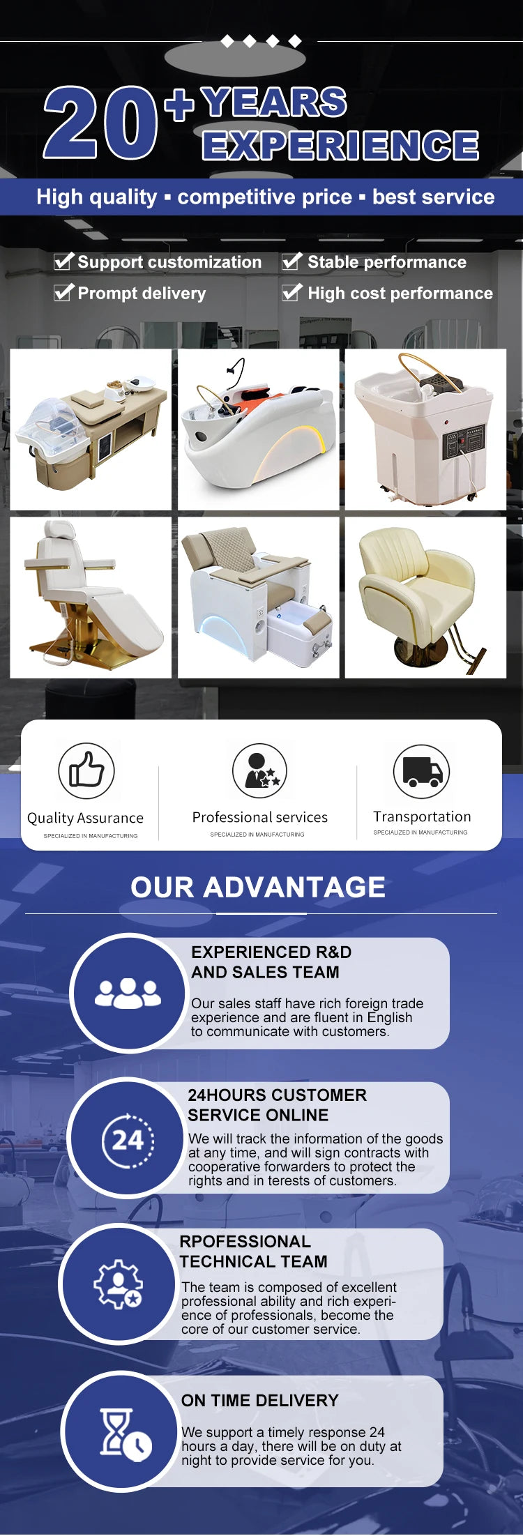 Luxury Salon Furniture Shampoo Chair Intelligent Full Body 4D Massage Electric Head Spa Shampoo Bed