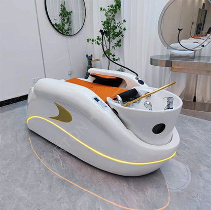 Adjustable Modern Relax Shampoo Chairs Lounge Comfort Barber Shop Shampoo Chairs Massage Stylist Furniture