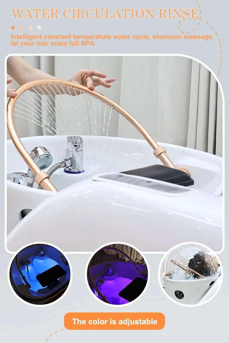 M45 Professional salon furniture hair wash facial nursing reclining head spa electric shampoo massage bed