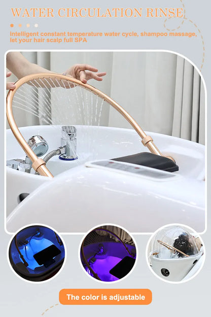 M45 Professional salon furniture hair wash facial nursing reclining head spa electric shampoo massage bed