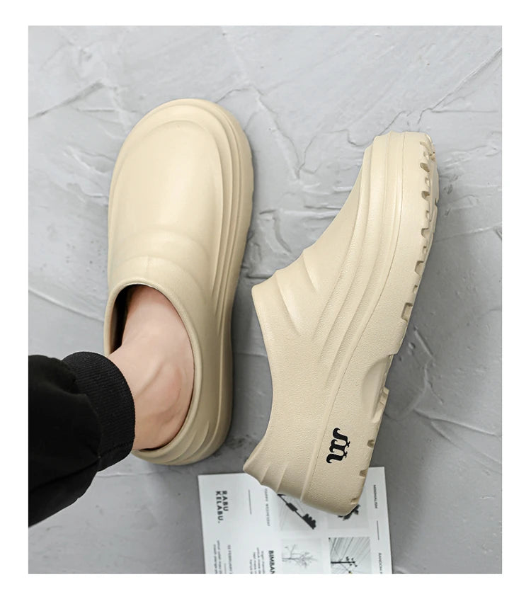 Summer Chef Shoes Anti Slip and Oil Proof Work Shoes Lazy Slippers  Casual Trendy Slippers One Step Fashion Shoes Sports Shoes