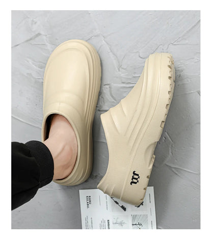 Summer Chef Shoes Anti Slip and Oil Proof Work Shoes Lazy Slippers  Casual Trendy Slippers One Step Fashion Shoes Sports Shoes