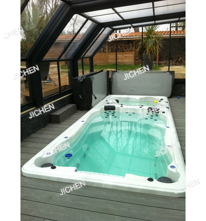 DepositZwei-Zonen-Luxus-Jacuzzi-Whirlpool-Kombination, neues Design, Schwimm-Spa-Pool