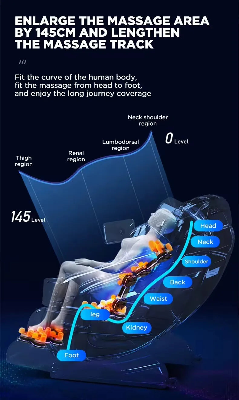 3 year warranty Smart Shiatsu Massage Chair Full Body Zero Gravity Recliner Kneading Rolling Heating Relieve Muscle Tension Pain