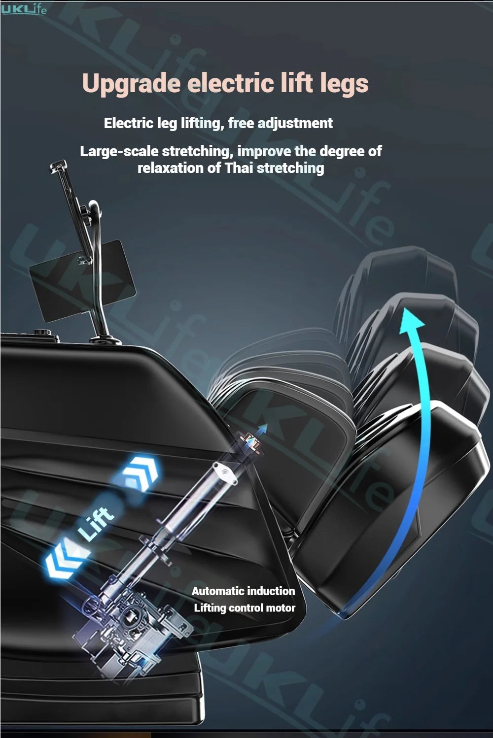 2025 Upgrade 6D Jade-Rollen-Massagesessel mit KI-Sprachsteuerung, automatischem Körperscan, Thai-Stretching & Handyhalter – Schwerelosigkeit F