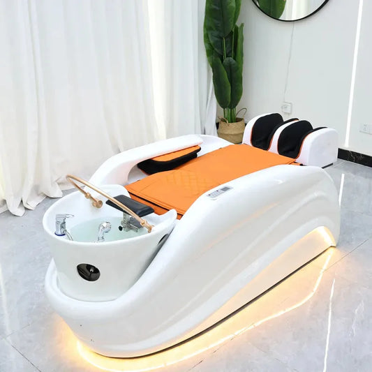 2026 Premium Smart Massage Shampoo Bett Friseurwaschbecken Luxus Salon Kopf SPA Möbel Komfortabler Massagetisch