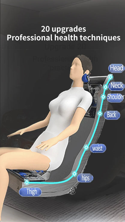 2025 Newest massage chair luxury 4D zero gravity Dual-core Full body Airbag Shiatsu Heating 3D Thai Stretch home Office chair