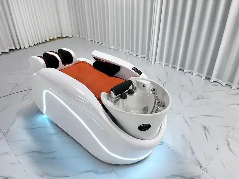 newIntelligent Electric Whole Body Massage Shampoo Bed Barber Shop Head Treatment Water Circulation Integrated Massage Couch