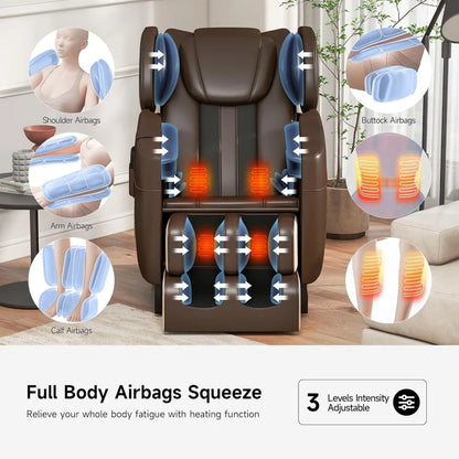 2025 Massagesessel Ganzkörper, Zero Gravity Relaxsessel mit 6 Auto-Modi, Fußmassage, Heizung, 3D-L-Track & Körperscan-Technologie