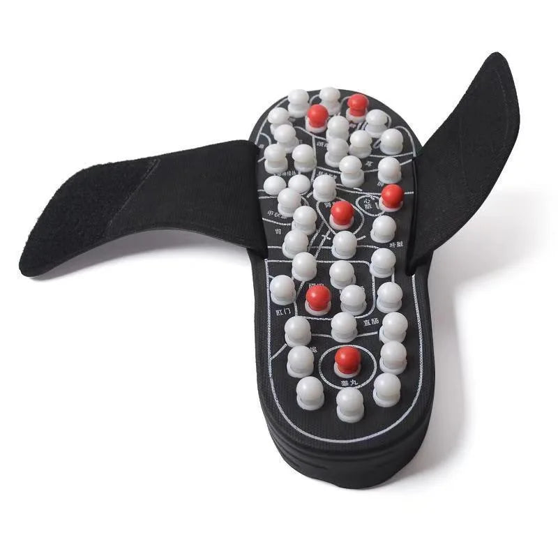 1 Paar Fuß-Akupressur-Massagepantoffeln für Füße Unisex Zuhause Plantarfasziitis-Linderung Akupunkt-Reflexzonenmassage-Gesundheitspflege-Massagegerät