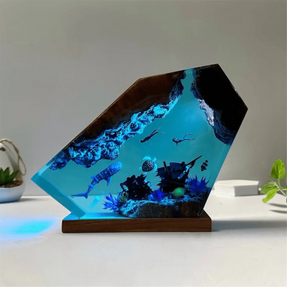 Undersea Resin Lamp – Whale, Turtle &amp; Diver Night Light&nbsp;