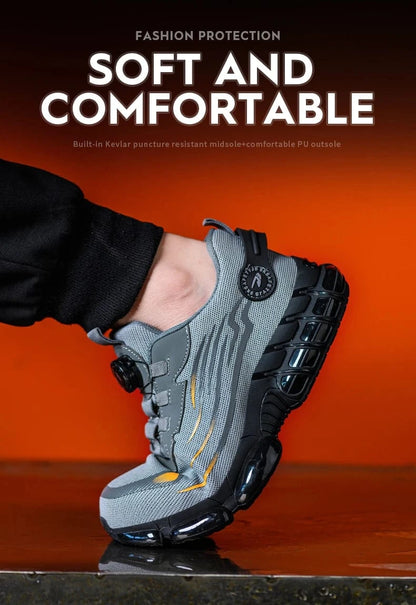 Breathable Slip-On Safety Shoes Lightweight Work Sneakers