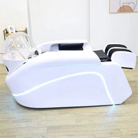 Keeson Premium Full Body Electric Massage Luxury Shampoo Spa Shampoo Bed with Heated Fumigator Water Circulation