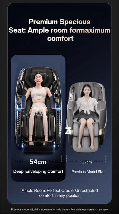 New Tech Zero Gravity Ganzkörper-Luxus-Luftsack, ersetzt Sofa, Sonic Massage, Smart Dual Core elektrischer Massagesessel