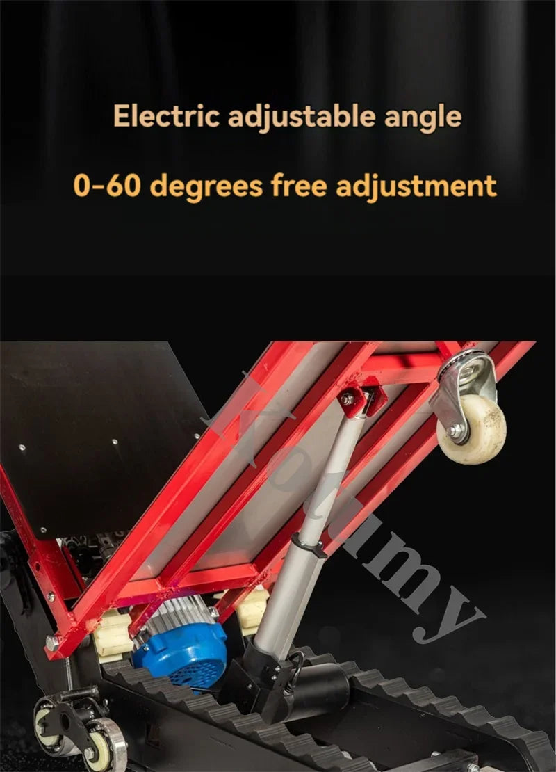 Voiture d'escalade d'escalier électrique de Type chenille de 500kg 1200W, Machine d'escalade d'escalier de chariot à main pour le seau d'eau, appareils électroménagers, Cargo Tr