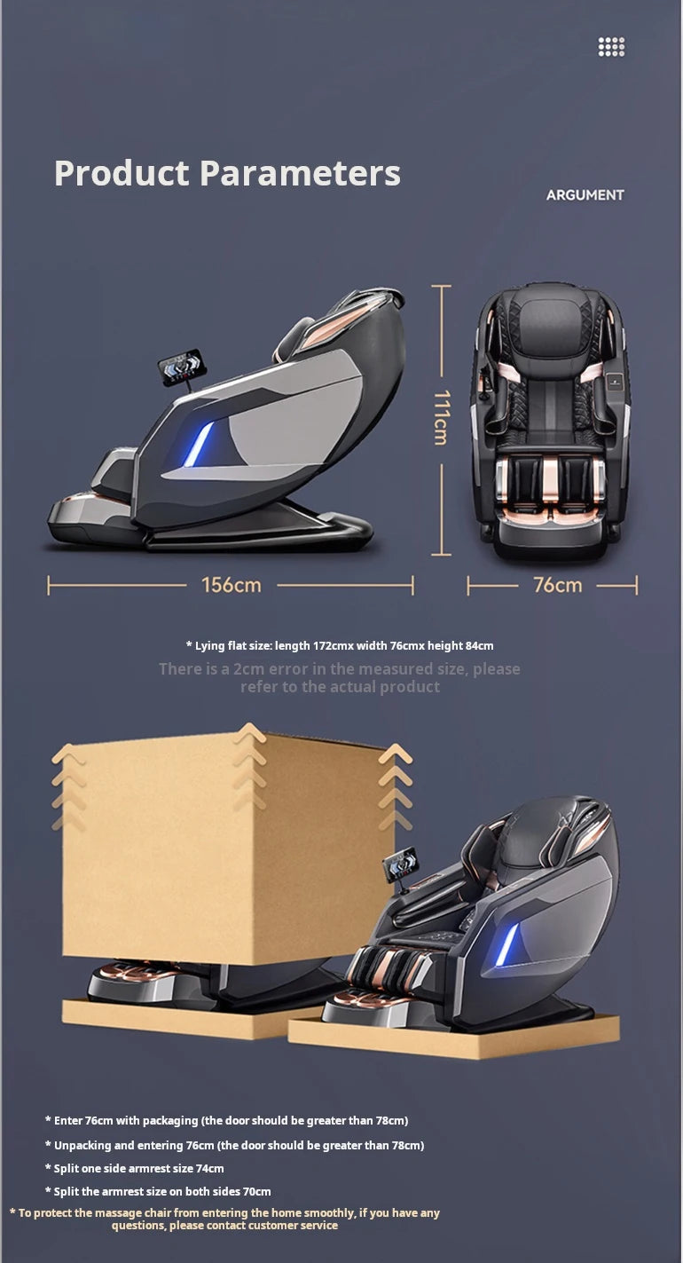 Three Years Warranty 4D Zero Gravity  SL Track Massage Chair Full Body Airbag Office Chair Home 3D AI Voice control Massage Sofa