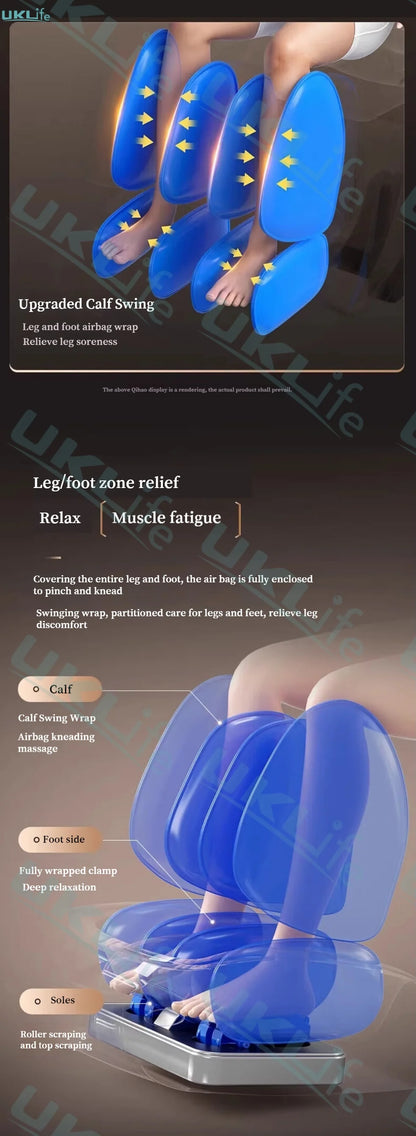 Neuer Dual Core Massagesessel 2025 Fortschrittlicher 4D Zero Gravity Body Scan Ganzkörper-Airbag Shiatsu Rücken- und Fußrollen-Liegesessel für Zuhause