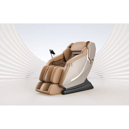 Gravity Shiatsu Massage Chair L-Track Recliner with Airbag Speaker LCD Screen Remote Control Voice Control Back/Leg Heat