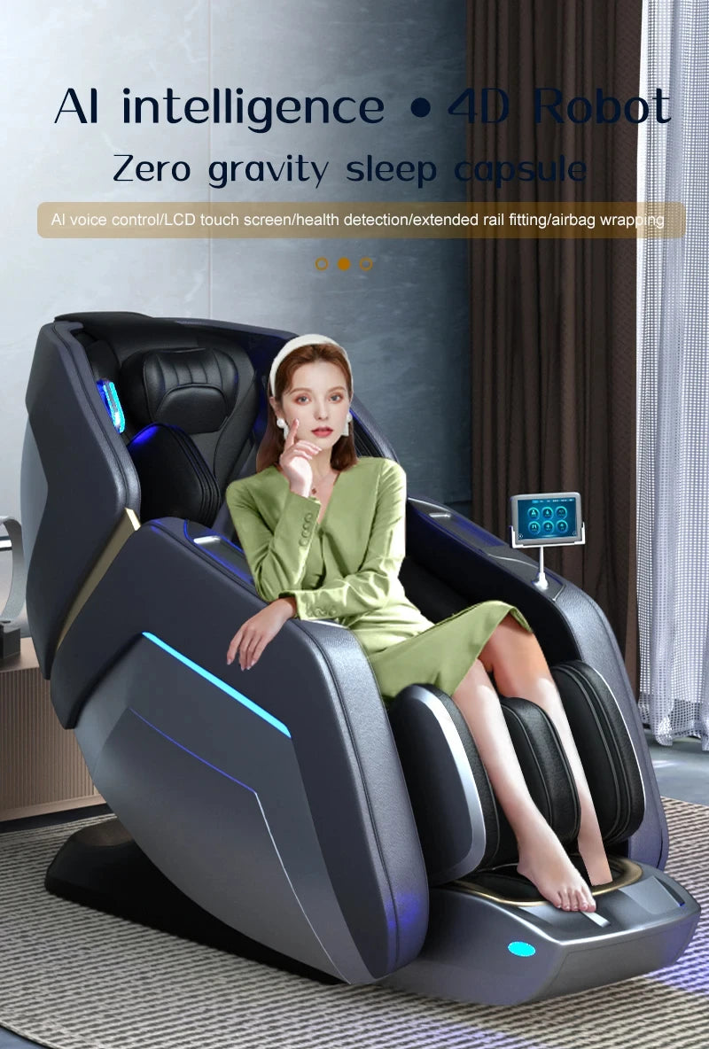 3 Jahre Garantie 4D SL Track Zero Gravity Ganzkörpermassagesessel mit Wärme und Airbag