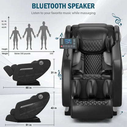 2025 7ft Professioneller Ganzkörper-Elektromassagesessel 400Lbs Kapazität 4D Massage Schwerelosigkeit Multifunktions-Heimmöbel