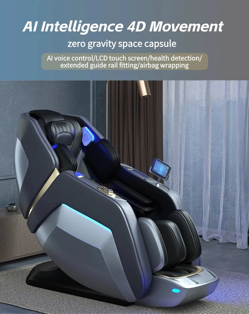 3 Jahre Garantie 4D SL Track Zero Gravity Ganzkörpermassagesessel mit Wärme und Airbag