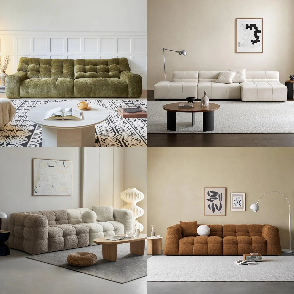 Minimalistische Multi-Seat Leder Ecksofa Kombination Modern Einfaches Wohnzimmer Sofas Erste Schicht Rindsleder L-Form Sofa-Set
