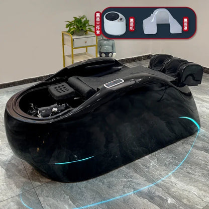 Intelligente Wasserzirkulationsliege, professionelles Waschbecken für Haare, Therapie, Kopf-Spa, Friseursalon, Liegestuhl, Schönheitsstuhl, Cadeira