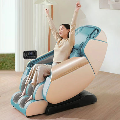Elektrischer Ganzkörper-Airbag-Massagesessel Zero Gravity Hifi-Musik Entspannender Massagesessel Kneten Multifunktional Gemütlich