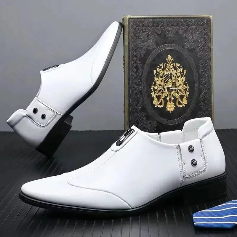Herren-Mokassins aus Leder – bequeme Loafer für Autofahrer und Business-Schuhe mit Metalldetail