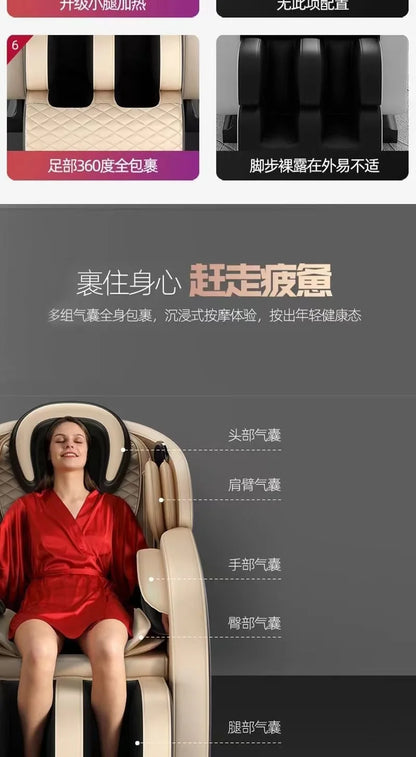 Massagesessel TKT Home Ganzkörper-Massagegerät mit Schwerelosigkeitsfunktion Massage-Sofa Geschenk