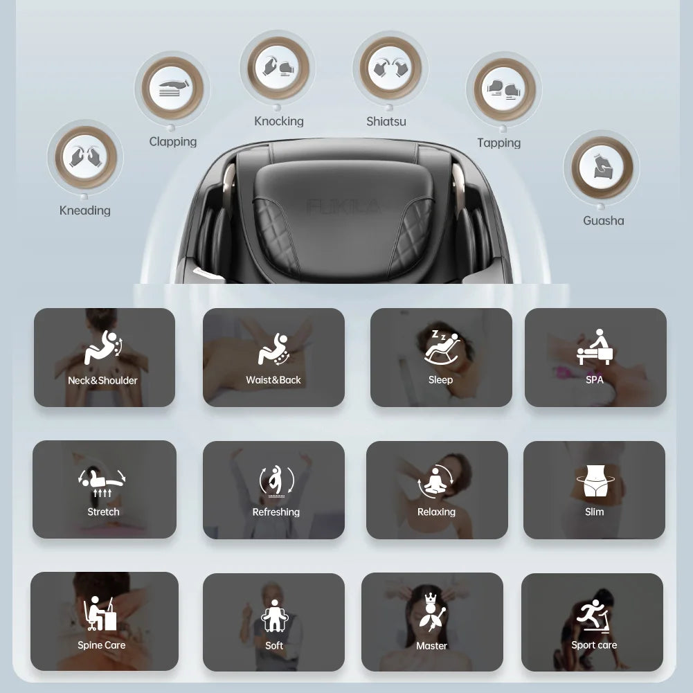 4D SL Airbag Zero Gravity full body Massage Chair Home 3D Office Foot Roller Shiatsu Office Chair Massage Sofa