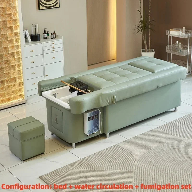 Multifunctional Salon Back Lifting Foot Massage Bed Shampoo Chair Pedicure Head Spa Bed Shampoo Bed