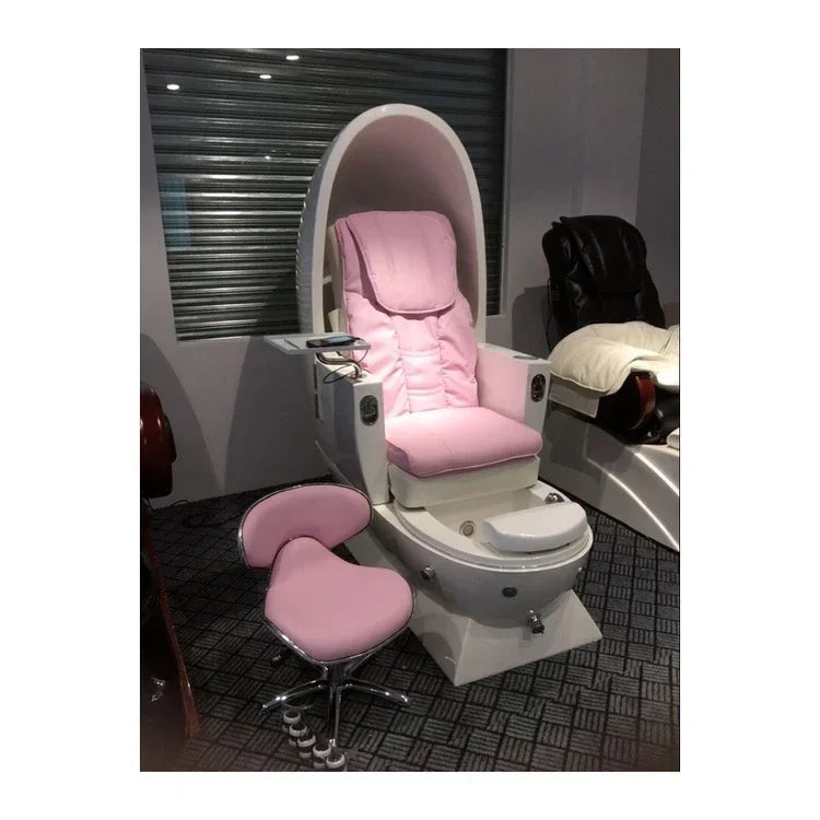Fauteuil de pédicure en forme d'œuf, style moderne, design neuf, confortable, mobilier de spa pour les pieds avec matériaux de haute qualité