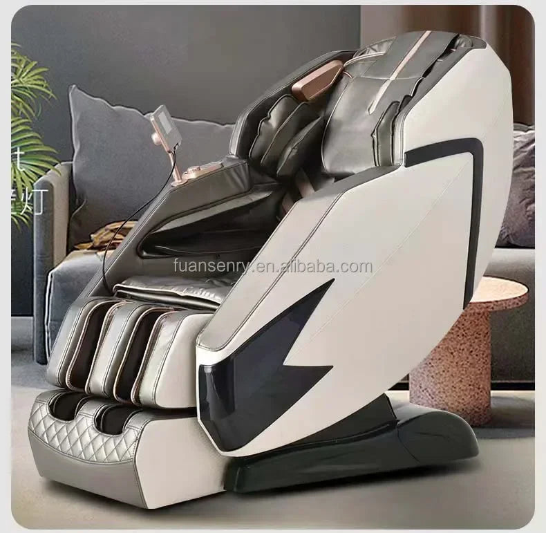 2022 Bester Luxus-Massagesessel mit Liegefunktion, Dual-Core 4D 0-Schwerkraft-Massagesessel mit KI-Sprachsteuerung