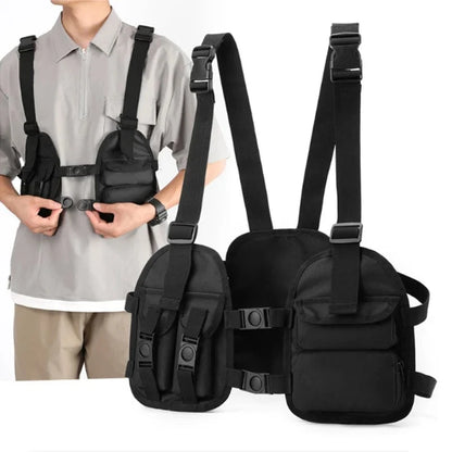 2025 Hip-Hop Streetwear Chest Bag – Unisex Tactical Vest Backpack with Multi-Function Pockets for Sport &amp; Travel
