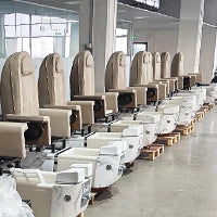 Hair Salon Furniture Lay Down Washing Chair Electric Massage Head Spa Shampoo Bed