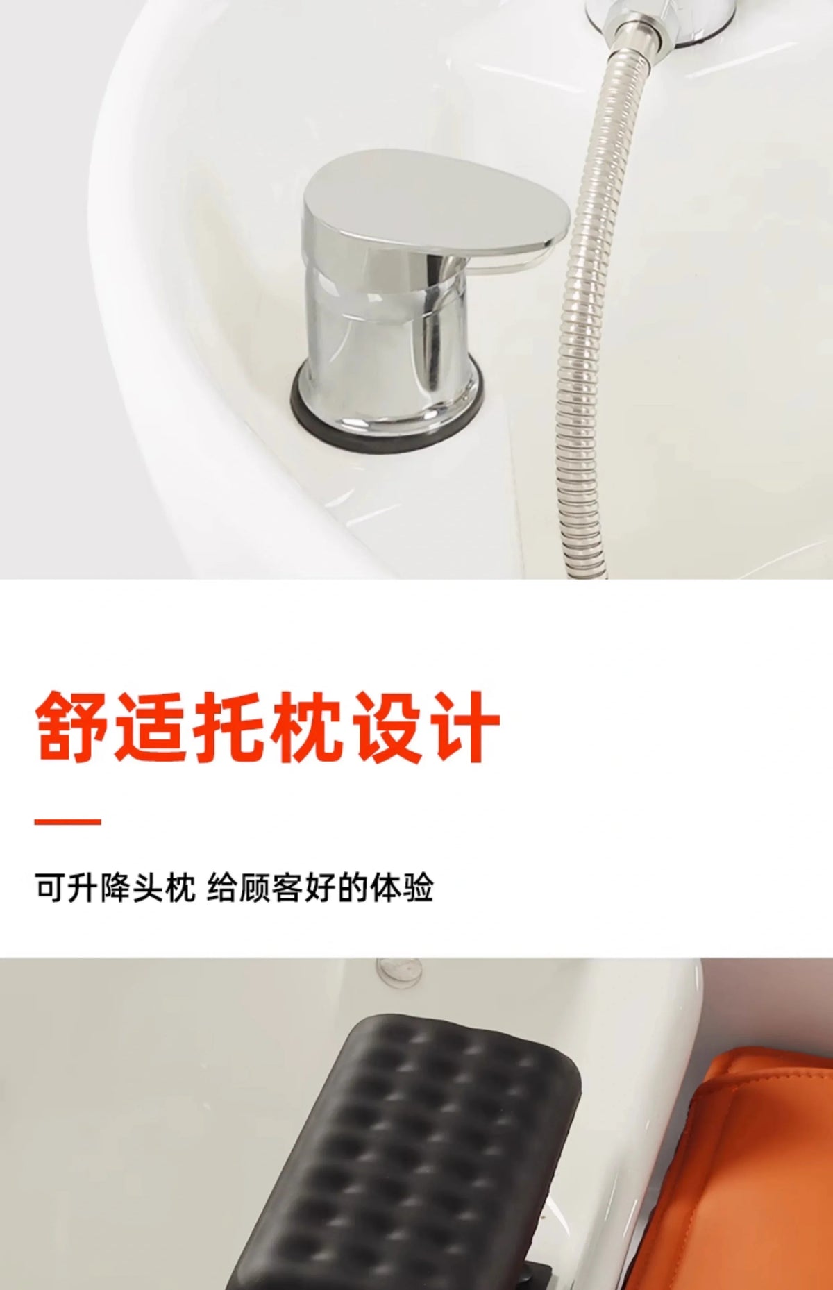 Kopfhautmassage-Shampoo-Bett Shampoo Waschen Friseurbecken Professionelle Ausrüstung Stuhl Chaise Friseursalon