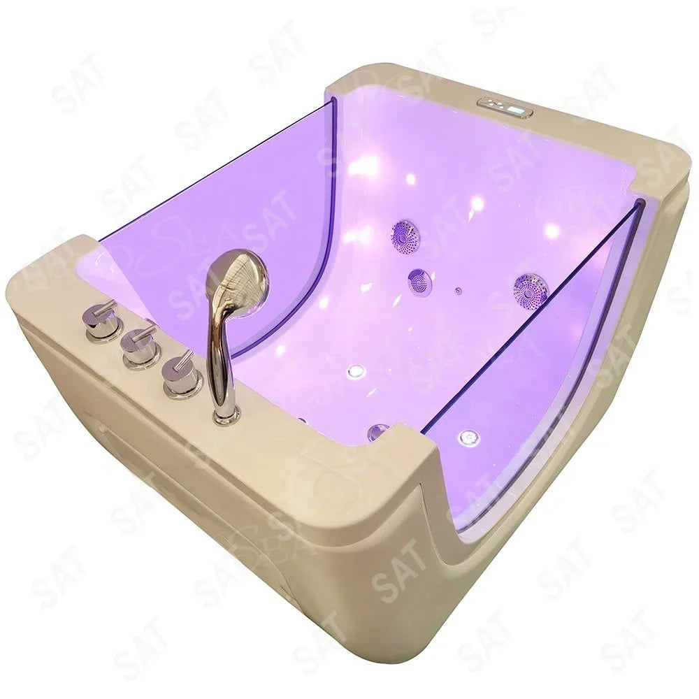 l Home Freestanding Hydrotherapy Baby SPA Bathtub Massage Thermostat Soaking Bathtub Acrylic Children's Bathtub