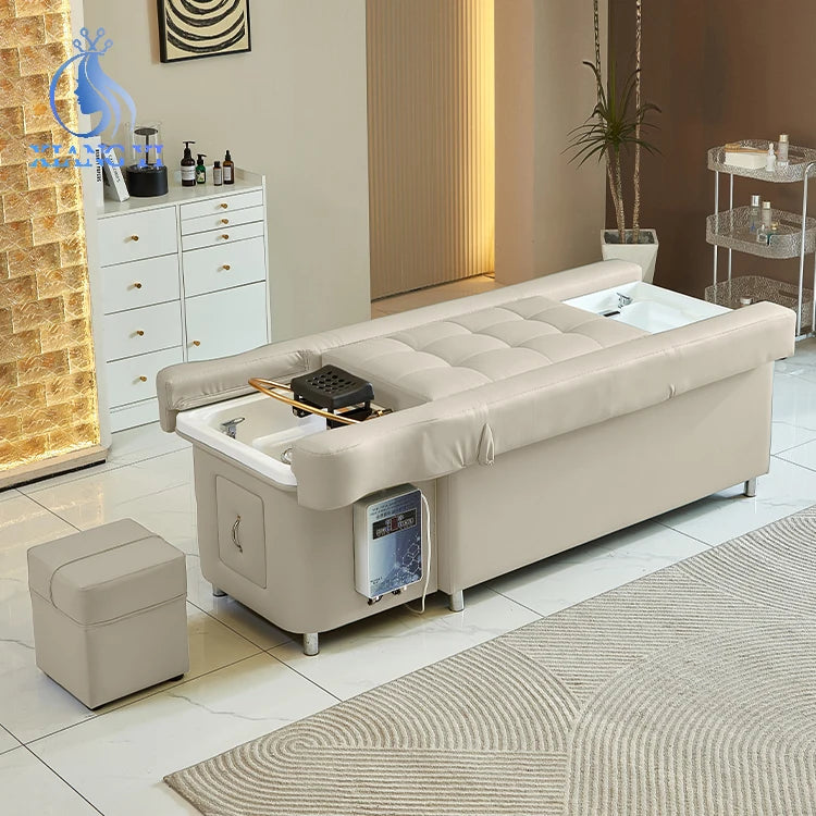 Friseur-Haarwaschbecken Head Spa Bett Rückenlift Thai-Massagestuhl Pedikürstuhl Shampoofunktionsbett