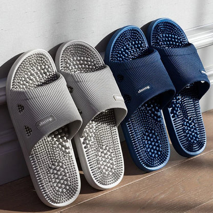 Herren-Badeschuhe aus PVC, Massage, rutschfest, einfarbig, bequem, strapazierfähig, Kühles Pool-Design