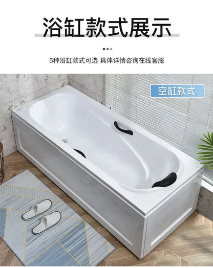 Thickened acrylic bathtub Small apartment Adult Surfing massage Constant temperature heating Smart