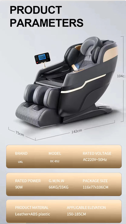 2025 new model massage chair 4d zero gravity full body AirBag Wrapped Automatic Heating Kneading Bluetooth music 3-year warranty