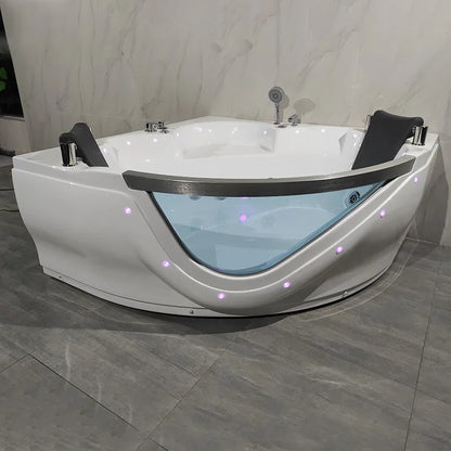 Triangular corner double home adult couple bath tub acrylic surfing massage thermostatic bathtub Foshan